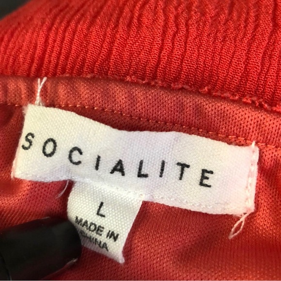 Socialite Coral Spaghetti Strap Sundress with Embroidery & Lace Detailing - Picture 5 of 7